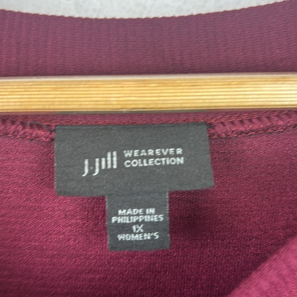 J.Jill Wearever Collection Stretch Midi wine Dress 1X - Picture 3 of 7